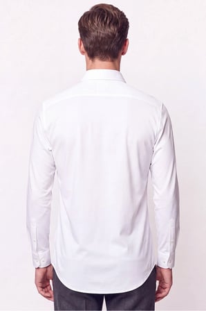 Slim Fit  Pamuklu Beyaz Gömlek G 1607  