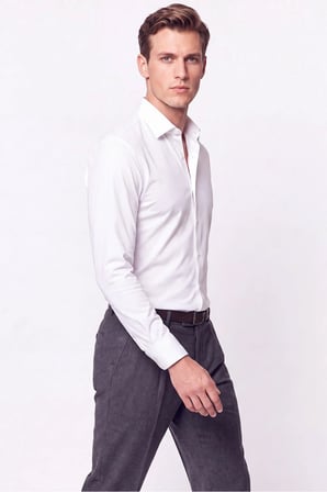 Slim Fit  Pamuklu Beyaz Gömlek G 1607  