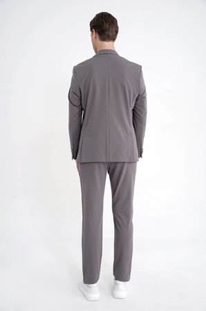 Comfort Fit Yan Cep Pamuklu Dokulu Vizon Pantolon P 1219