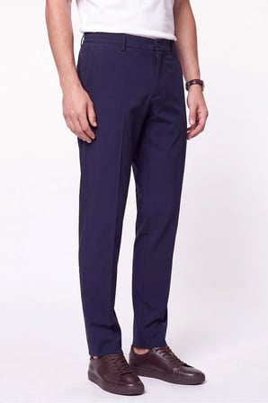 Comfort Fit Esnek Pamuklu Yan Cep Lacivert Jogger Pantıolon P 1220