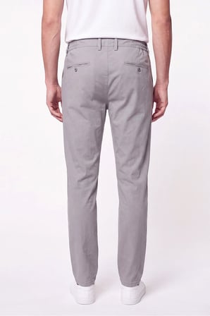 Comfort Fit Beli Lastikli Esnek Keten Gri Pantolon P 1221