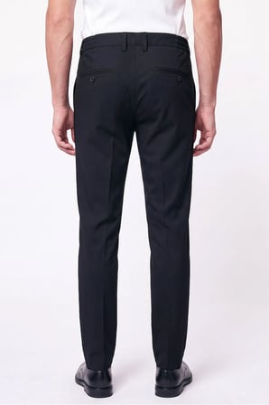 Comfort Fit Beli Lastikli Esnek Pamuk Siyah Jogger Pantolon P 1222