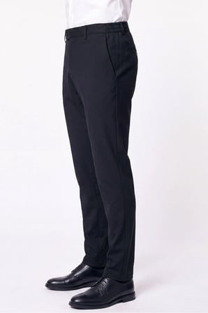 Comfort Fit Yan Cepli Beli Lastikli Esnek Pamuk Siyah Jogger Pantolon P 1223