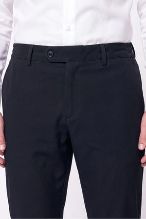 Comfort Fit Yan Cepli Beli Lastikli Esnek Pamuk Siyah Jogger Pantolon P 1223