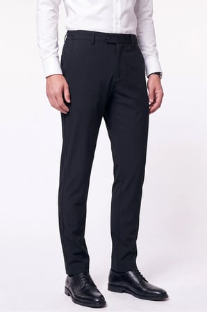 Comfort Fit Yan Cepli Beli Lastikli Esnek Pamuk Siyah Jogger Pantolon P 1223