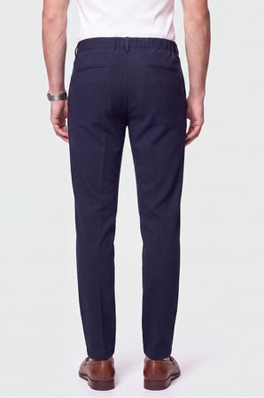 Comfort Fit Gofre Kumaş Esnek Pamuk Lacivert Jogger Pantolon P 1224