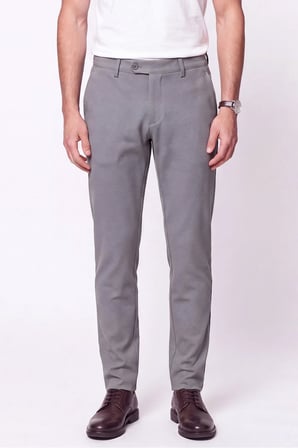 Comfort Fit Gofre Kumaş Esnek Pamuk Gri Jogger Pantolon P 1224