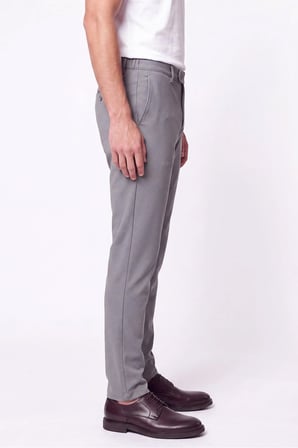 Comfort Fit Gofre Kumaş Esnek Pamuk Gri Jogger Pantolon P 1224