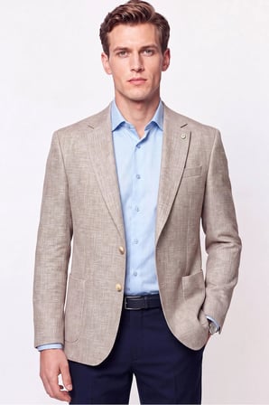 Comfort Fit Torba Cep Esnek Pamuklu Camel Blazer Ceket C 740