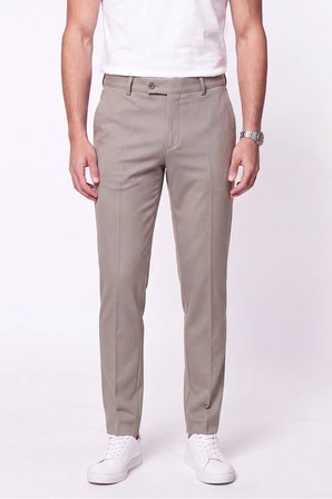 Comfort Fit Rahat Kalıp Yan Cep Pamuklu Dokulu Kum Pantolon P 1219