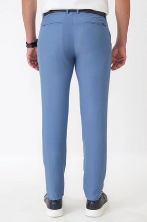 Comfort Fit Yan Cepli Pamuklu İndigo Pantolon P 1225