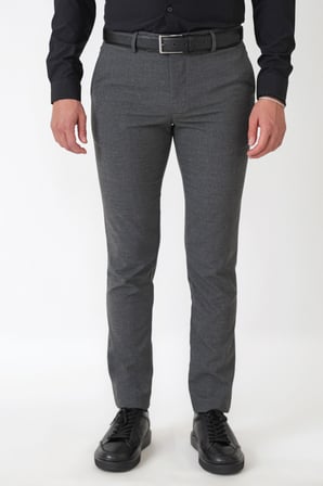 Slim Fit Yan Cep Esnek Yünlü Antrasit Pantolon P 1232