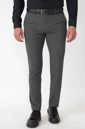 Slim Fit Yan Cep Esnek Yünlü Antrasit Pantolon P 1232