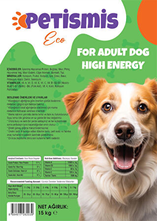 Petismis Kuzu Etli Yetişkin Köpek Maması 15kg
