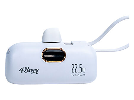 DX268Y Beyaz Powerbank – 5.000 mAh, 22.5 W Lightning Hızlı Şarj