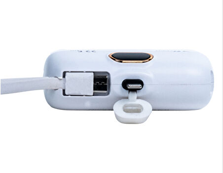 DX268Y Beyaz Powerbank – 5.000 mAh, 22.5 W Lightning Hızlı Şarj
