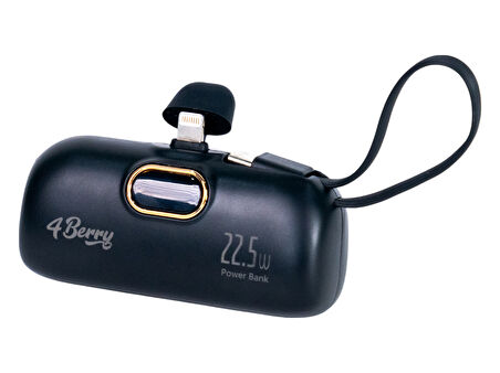 DX268Y Siyah Powerbank – 5.000 mAh, 22.5 W Lightning Hızlı Şarj