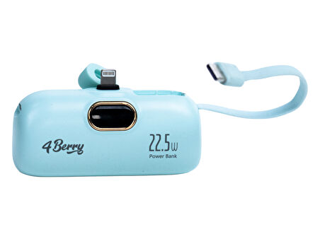 DX268Y Yeşil Powerbank – 5.000 mAh, 22.5 W Lightning Hızlı Şarj