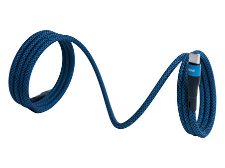 BMCC-03 Mavi Manyetik USB-C-USB-C Kablo – 2 m, 60 W Hızlı Şarj