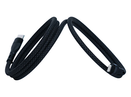 BMLC-03 Siyah Manyetik 2m Hızlı Şarj Kablosu – Type-C - Lightning, 3 A