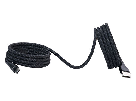 BMUC-02 Siyah Manyetik USB-A-C Kablo – 1.5 m, Süper Hızlı Şarj