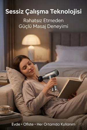 Massage Gun Derin Doku Masaj Tabancası 4500 RPM Güçlü Motor Type-C Şarj Sessiz Çalışma Taşınabilir Profesyonel Kas Gevşetici