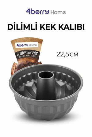 Dilimli Kek Kalıbı 22,5 cm – Ortası Delikli Desenli Kek Kalıbı