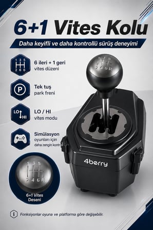 G990 270° Gaming Direksiyon Seti – 6+1 Vitesli, 3 Pedallı, Titreşimli Yarış Simülasyonu