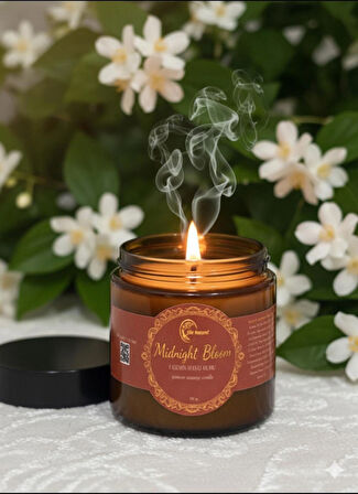 Aromaterapi Yasemin Kokulu Masaj Mumu 100 ml Doğal Bitkisel Yağlı, Nemlendirici Etkili Mum