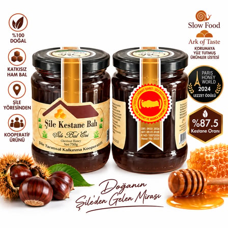  Şile Kestane Balı 750 G – 2024 Paris Lezzet  İ̇Stanbul Şile Coğrafi İ̇Şaretli