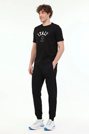 Lumberjack 5M ML RENATO 11ITL1030 5FX Erkek  Siyah Tişört