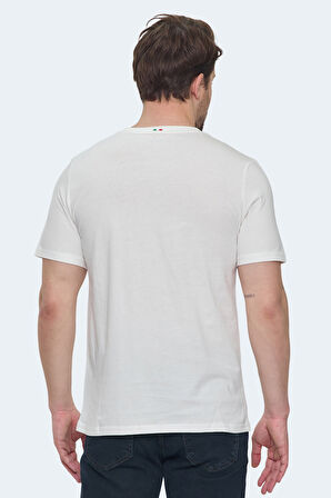 Lumberjack 5M ML RENATO 11ITL414 5FX Erkek  Beyaz Tişört