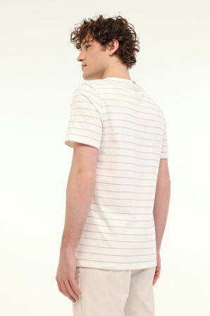 LUMBERJACK ML MAGNUS 11ITL1073 5FX ERKEK KISA KOL TİŞÖRT BEYAZ