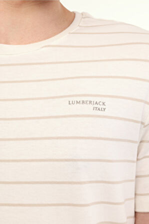 LUMBERJACK ML MAGNUS 11ITL1073 5FX ERKEK KISA KOL TİŞÖRT BEYAZ