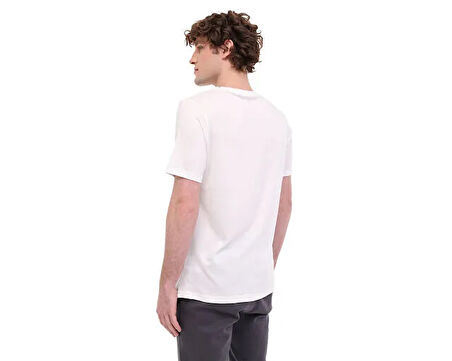 Lumberjack 5M MB CT110 PM C NK Erkek  Kırık Beyaz Tişört