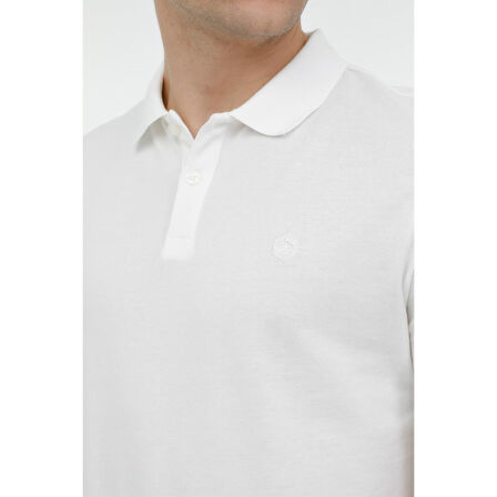 Lumberjack 5M MB CT953 POLO T SH 5FX Erkek  Kırık Beyaz Tişört