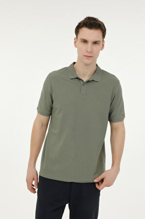 LUMBERJACK MB CT953 POLO T-SH 5FX ERKEK KISA KOL POLO TİŞÖRT HAKİ