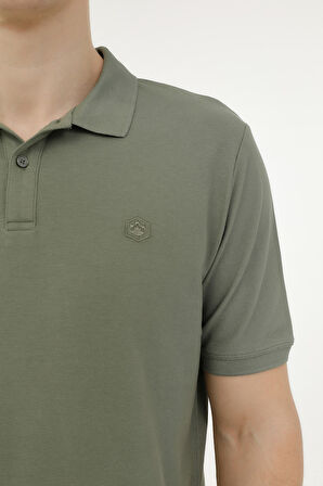 LUMBERJACK MB CT953 POLO T-SH 5FX ERKEK KISA KOL POLO TİŞÖRT HAKİ