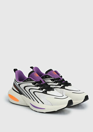 Melan Kırık Beyaz Deri Kadın Sneaker