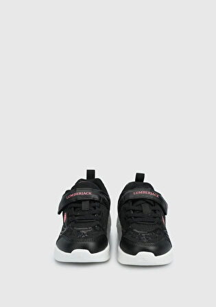 Princess Siyah Deri Kız Çocuk Sneaker