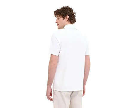 Lumberjack 5M Mb Girt 12P23001 5Fx Erkek Günlük Polo Yaka Tişört 101983480 Beyaz
