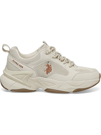 U.S. Polo Assn MAYBE WMN 5FX Bej Kadın Sneaker Ayakkabı