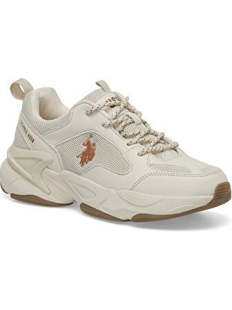 U.S. Polo Assn MAYBE WMN 5FX Bej Kadın Sneaker Ayakkabı