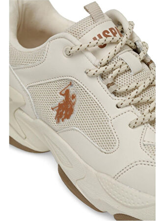 U.S. Polo Assn MAYBE WMN 5FX Bej Kadın Sneaker Ayakkabı