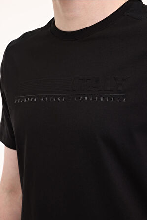 LUMBERJACK ML SONO 11ITL615 5FX ERKEK KISA KOL TİŞÖRT SİYAH