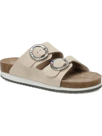 U.S.POLO ASSN PLAIN NU 5FX BEJ HAKİKİ DERİ COMFORT CASUAL ANATOMİK TERLİK
