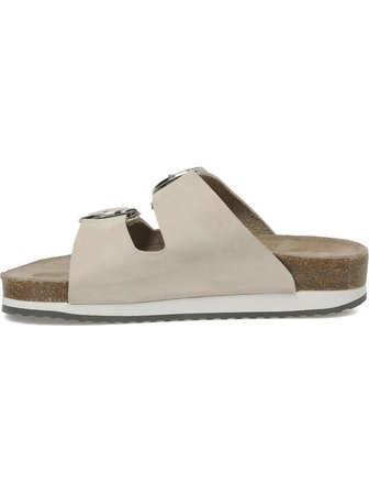 U.S.POLO ASSN PLAIN NU 5FX BEJ HAKİKİ DERİ COMFORT CASUAL ANATOMİK TERLİK