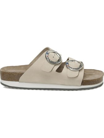 U.S.POLO ASSN PLAIN NU 5FX BEJ HAKİKİ DERİ COMFORT CASUAL ANATOMİK TERLİK