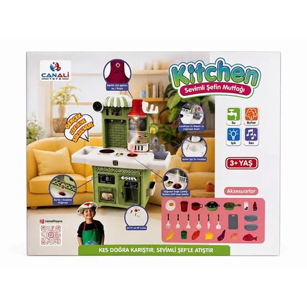 Can Ali Toys Pilli Işıklı Sesli Sevimli Şefin Mutfağı