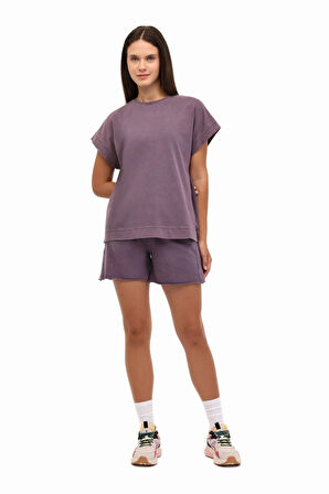 5M WL ELSE 11SY783 5FX Kadın Mor T-Shirt - 102011754